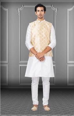 Festive Wear Designer Kurta Pyjama With Jacket 1