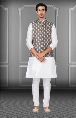 Festive Wear Designer Kurta Pyjama With Jacket 1