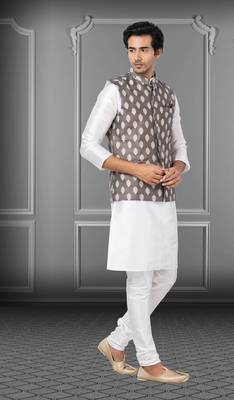 Festive Wear Designer Kurta Pyjama With Jacket 2