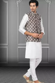 Festive Wear Designer Kurta Pyjama With Jacket