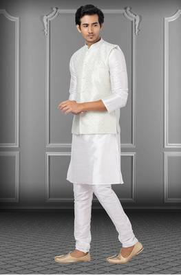 Festive Wear Designer Kurta Pyjama With Jacket 2