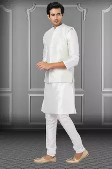 Festive Wear Designer Kurta Pyjama With Jacket