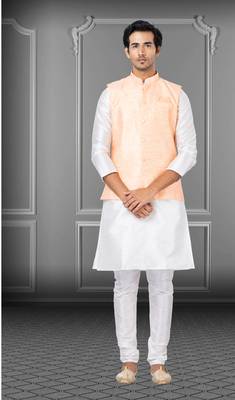 Festive Wear Designer Kurta Pyjama With Jacket 1