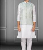 Festive Wear Designer Kurta Pyjama With Jacket