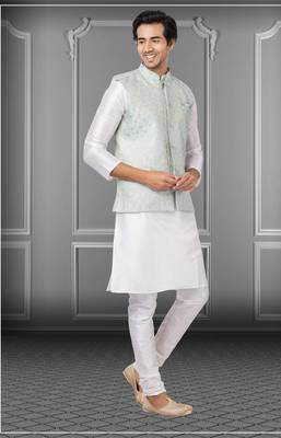 Festive Wear Designer Kurta Pyjama With Jacket 2