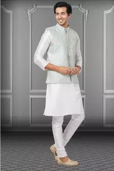 Festive Wear Designer Kurta Pyjama With Jacket