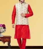 Festive Wear Designer Kurta Pyjama With Jacket