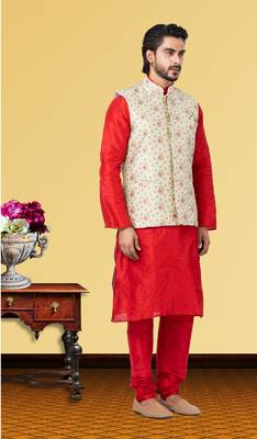 Festive Wear Designer Kurta Pyjama With Jacket 2