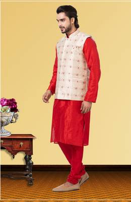 Festive Wear Designer Kurta Pyjama With Jacket 2