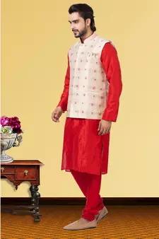 Festive Wear Designer Kurta Pyjama With Jacket