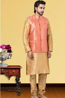 Festive Wear Designer Kurta Pyjama With Jacket
