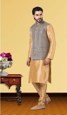 Festive Wear Designer Kurta Pyjama With Jacket 2