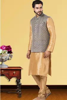 Festive Wear Designer Kurta Pyjama With Jacket