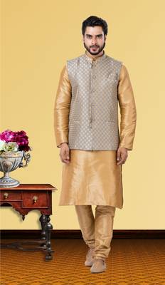 Festive Wear Designer Kurta Pyjama With Jacket 1