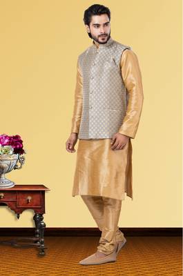 Festive Wear Designer Kurta Pyjama With Jacket 2