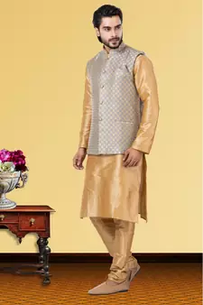 Festive Wear Designer Kurta Pyjama With Jacket