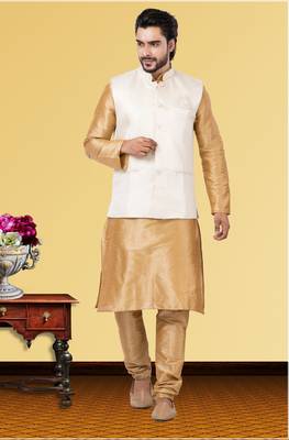 Festive Wear Designer Kurta Pyjama With Jacket 1