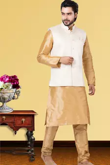 Festive Wear Designer Kurta Pyjama With Jacket