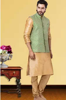 Festive Wear Designer Kurta Pyjama With Jacket