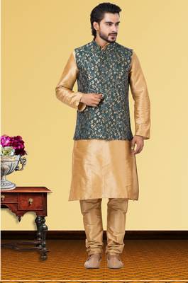 Festive Wear Designer Kurta Pyjama With Jacket 1