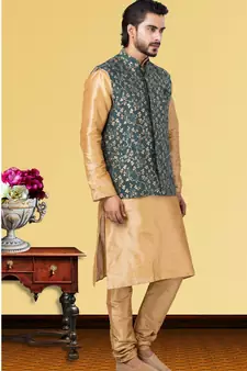 Festive Wear Designer Kurta Pyjama With Jacket