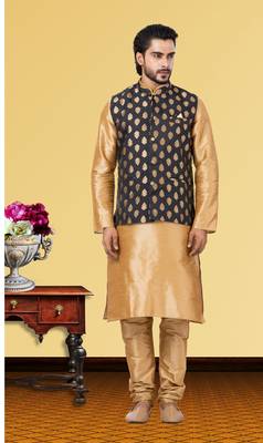 Festive Wear Designer Kurta Pyjama With Jacket 1