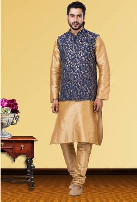 Festive Wear Designer Kurta Pyjama With Jacket 1