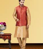 Festive Wear Designer Kurta Pyjama With Jacket
