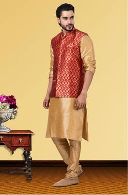 Festive Wear Designer Kurta Pyjama With Jacket 2