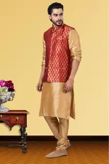 Festive Wear Designer Kurta Pyjama With Jacket