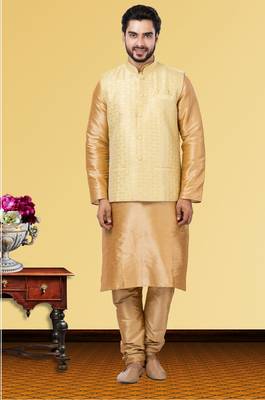 Festive Wear Designer Kurta Pyjama With Jacket 1