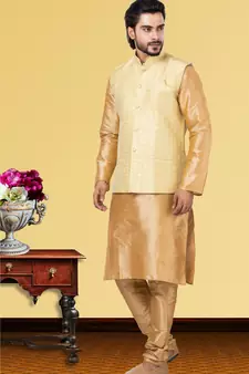 Festive Wear Designer Kurta Pyjama With Jacket