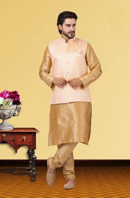 Festive Wear Designer Kurta Pyjama With Jacket 1
