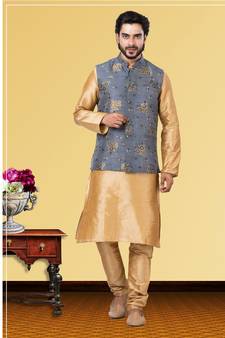 Festive Wear Designer Kurta Pyjama With Jacket