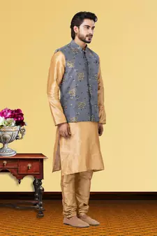 Festive Wear Designer Kurta Pyjama With Jacket