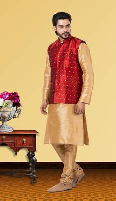 Festive Wear Designer Kurta Pyjama With Jacket 2