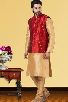 Festive Wear Designer Kurta Pyjama With Jacket