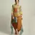 Dune Shadow Printed High-Low Top With Dhoti