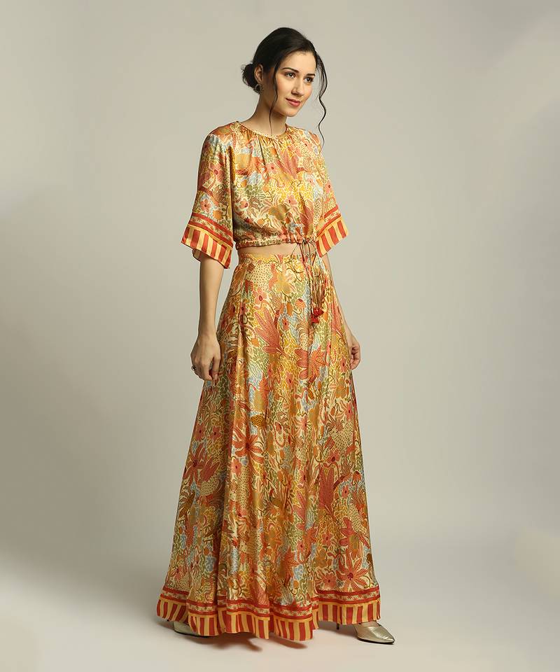 Yellow Forest Groove printed co-ord set