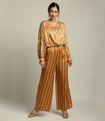 Yellow Orange forest Groove Printed Co-Ord Set
