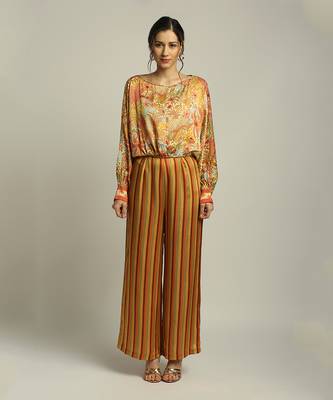 Yellow Orange forest Groove Printed Co-Ord Set 2