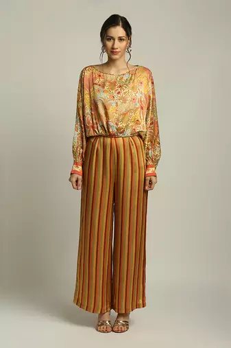 Yellow Orange forest Groove Printed Co-Ord Set