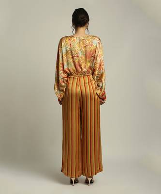 Yellow Orange forest Groove Printed Co-Ord Set 3