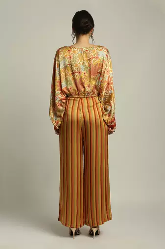 Yellow Orange forest Groove Printed Co-Ord Set