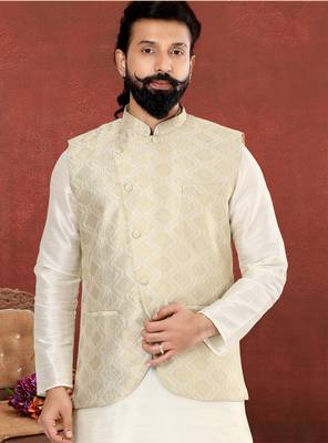 Festive Wear Designer Kurta Pyjama With Jacket 2