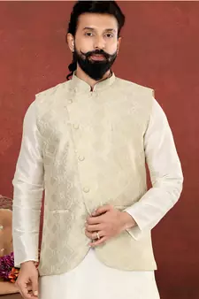 Festive Wear Designer Kurta Pyjama With Jacket