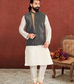 Festive Wear Designer Kurta Pyjama With Jacket