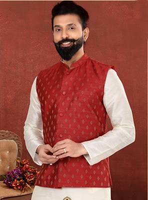 Festive Wear Designer Kurta Pyjama With Jacket 2