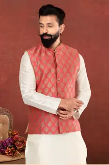 Festive Wear Designer Kurta Pyjama With Jacket