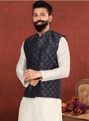Festive Wear Designer Kurta Pyjama With Jacket 2